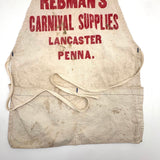 Rebman's Carnival Supplies, Lancaster, PA Vintage Employee Canvas Apron