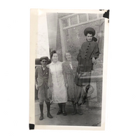 Vintage Double Exposure Snapshot with Levitating Woman