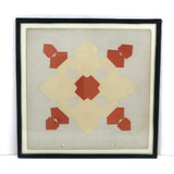Sweet Old Froebel Kindergargten Cut Paper Design in Taped Glass Frame
