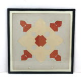 Sweet Old Froebel Kindergargten Cut Paper Design in Taped Glass Frame