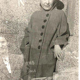 Vintage Double Exposure Snapshot with Levitating Woman