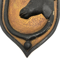 Lucky Horse and Spur Carved Wall Plaque with Great Surface