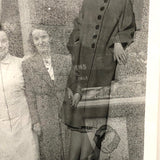 Vintage Double Exposure Snapshot with Levitating Woman