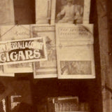 Fine Cigars, Saturday Evening Post, Man in Roseville/East Orange, NJ Train Station Waiting Room, 1899 Sepia Print