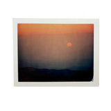 SOLD Sunset Sky, Full Moon, Luminous 1974 Polaroid Polacolor Print with Excellent Printing Flaw