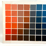 Color Study Grid, Mounted Hand-painted Squares on Board, 1985