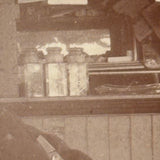 Fine Cigars, Saturday Evening Post, Man in Roseville/East Orange, NJ Train Station Waiting Room, 1899 Sepia Print