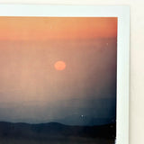 SOLD Sunset Sky, Full Moon, Luminous 1974 Polaroid Polacolor Print with Excellent Printing Flaw