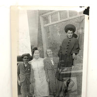Vintage Double Exposure Snapshot with Levitating Woman