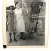 Vintage Double Exposure Snapshot with Levitating Woman