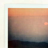 SOLD Sunset Sky, Full Moon, Luminous 1974 Polaroid Polacolor Print with Excellent Printing Flaw