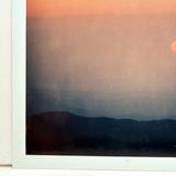 SOLD Sunset Sky, Full Moon, Luminous 1974 Polaroid Polacolor Print with Excellent Printing Flaw