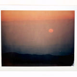 SOLD Sunset Sky, Full Moon, Luminous 1974 Polaroid Polacolor Print with Excellent Printing Flaw