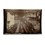 Fine Cigars, Saturday Evening Post, Man in Roseville/East Orange, NJ Train Station Waiting Room, 1899 Sepia Print