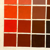 Color Study Grid, Mounted Hand-painted Squares on Board, 1985