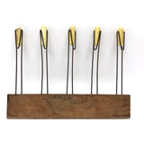 Five Prong Vintage Chalk Holder / Line Drawer with Yellow Chalk