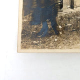Woman with Starry Shawl, Man on Bended Knee in Motion, Evocative Antique Photograph