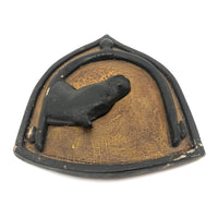 Lucky Horse and Spur Carved Wall Plaque with Great Surface