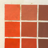 Color Study Grid, Mounted Hand-painted Squares on Board, 1985