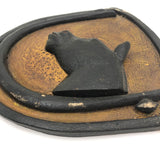 Lucky Horse and Spur Carved Wall Plaque with Great Surface
