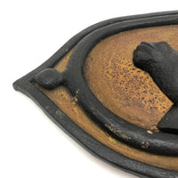 Lucky Horse and Spur Carved Wall Plaque with Great Surface