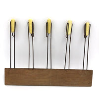 Five Prong Vintage Chalk Holder / Line Drawer with Yellow Chalk