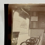 Fine Cigars, Saturday Evening Post, Man in Roseville/East Orange, NJ Train Station Waiting Room, 1899 Sepia Print