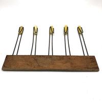 Five Prong Vintage Chalk Holder / Line Drawer with Yellow Chalk