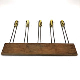 Five Prong Vintage Chalk Holder / Line Drawer with Yellow Chalk