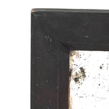 Antique Primitive Bevelled Glass Mirror in Original Dark Red Paint