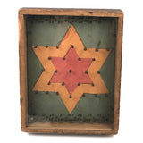 Folk Art Rocking Plinko Type Game with Paper Star Ground