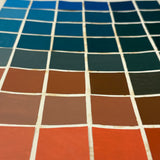 Color Study Grid, Mounted Hand-painted Squares on Board, 1985