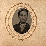 1860s Gem Tintype Album, 28 + 2, with Sailors, Soldiers, Sisters, Wounded, From Jaffrey, NH Estate