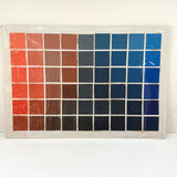 Color Study Grid, Mounted Hand-painted Squares on Board, 1985