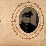 1860s Gem Tintype Album, 28 + 2, with Sailors, Soldiers, Sisters, Wounded, From Jaffrey, NH Estate