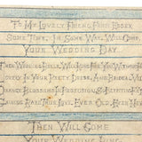 Some Time, in Some Way, Will Come Your Wedding Day, Handmade Friendship Token of Sorts with Fabulous Fancy Lettering