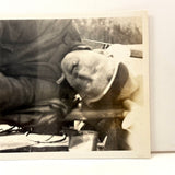 Passed Out, 1931, Evocative Annotated Snapshot Portrait
