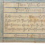 Some Time, in Some Way, Will Come Your Wedding Day, Handmade Friendship Token of Sorts with Fabulous Fancy Lettering