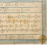 Some Time, in Some Way, Will Come Your Wedding Day, Handmade Friendship Token of Sorts with Fabulous Fancy Lettering