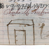 Alphabet, Horse, House, Evolution, Double-side Notebook Page with Cipher Writing, 1887