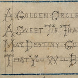 Some Time, in Some Way, Will Come Your Wedding Day, Handmade Friendship Token of Sorts with Fabulous Fancy Lettering