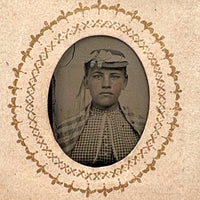1860s Gem Tintype Album, 28 + 2, with Sailors, Soldiers, Sisters, Wounded, From Jaffrey, NH Estate