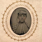 1860s Gem Tintype Album, 28 + 2, with Sailors, Soldiers, Sisters, Wounded, From Jaffrey, NH Estate