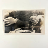 Passed Out, 1931, Evocative Annotated Snapshot Portrait