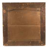 Woman at the Sea, Victorian Oil Painting in Gold Frame