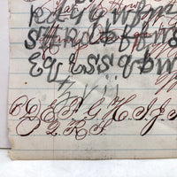 Alphabet, Horse, House, Evolution, Double-side Notebook Page with Cipher Writing, 1887