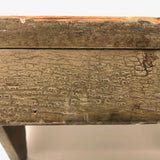 Excellent Antique Primitive Green-Gray Painted Stool