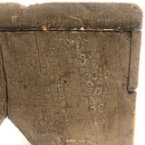 Excellent Antique Primitive Green-Gray Painted Stool