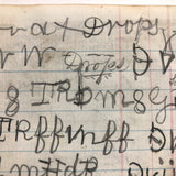 One Last Notebook Page with Cipher Writing (and God Loves You + Clippings on Reverse), 1887