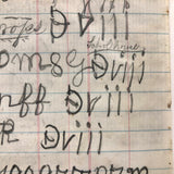 One Last Notebook Page with Cipher Writing (and God Loves You + Clippings on Reverse), 1887